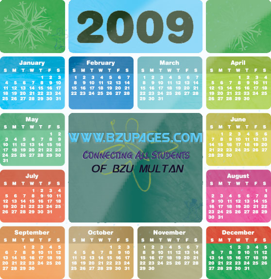 Calender 2009 By BZupages