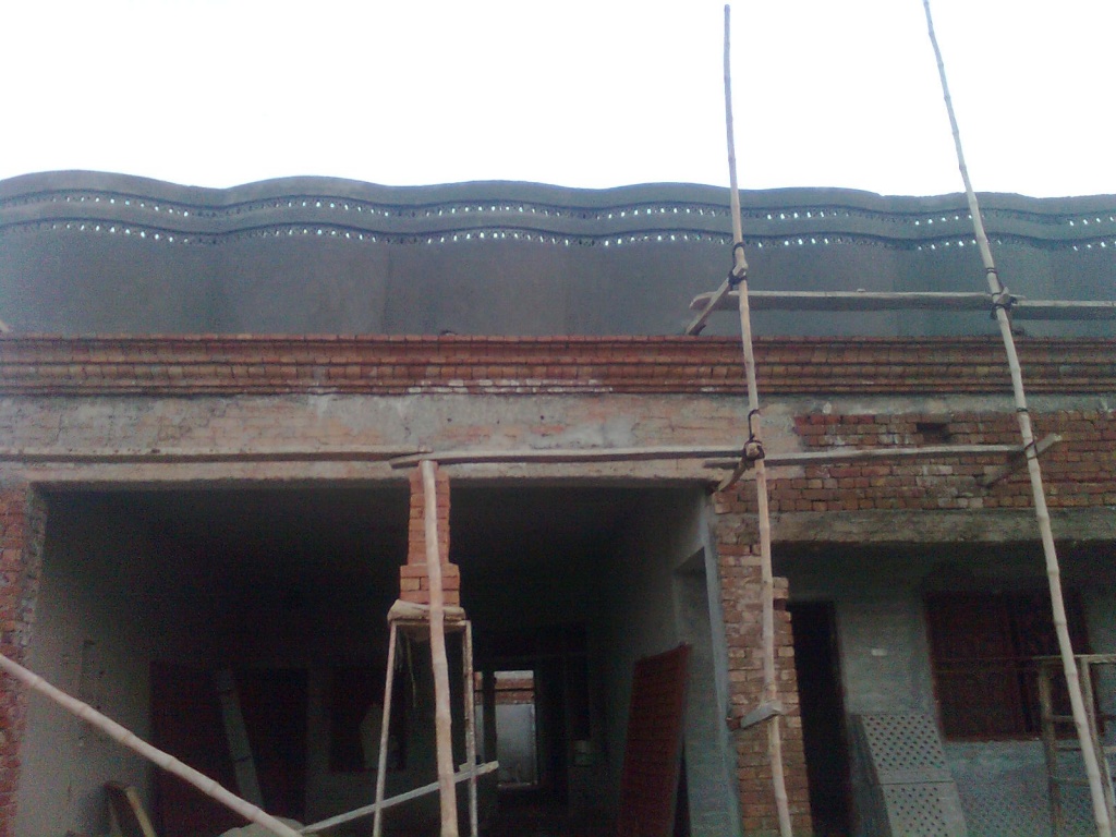 hamaray new ghar ka samnay wala hisa and chhat