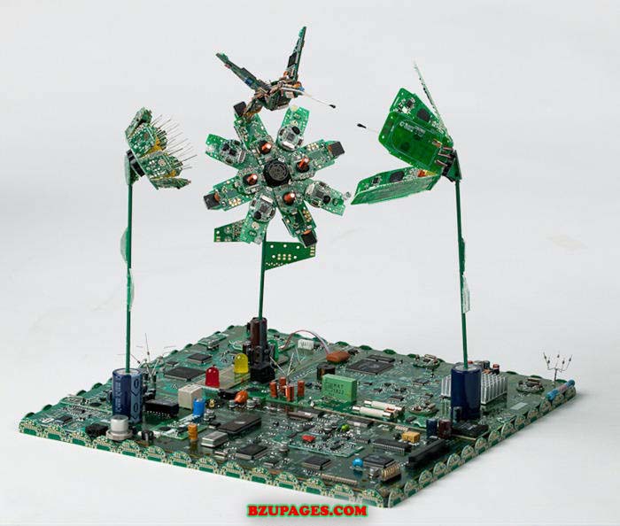 Printed Circuit Board Sculptures by Steven Rodrig (8)