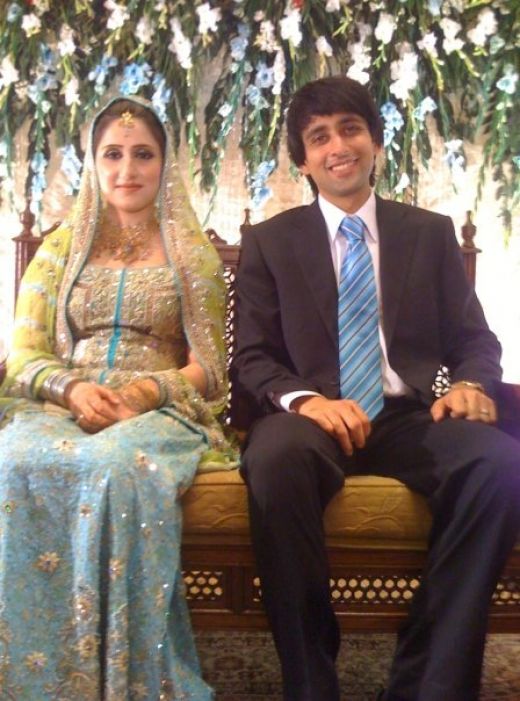 sami khan and his wife on valima
