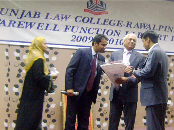 Muhammad Yaqoob Chaudhry in Farewell Part Punjab Law College Rawalpindi 25th May 2010