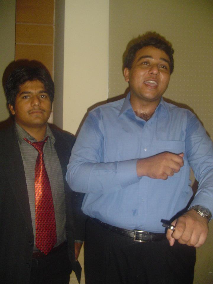 Asif Hussain Bsit 2010 2014 with HOD � at Shangrila Cuisine