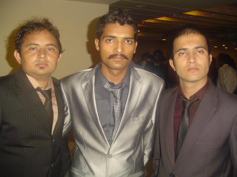 Noman Akram, Ahmad Areeb and Haroon Saeed � at Shangrila Cuisine.