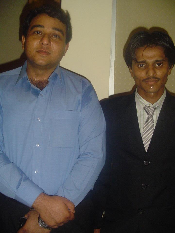Sulman Qureshi  Bsit 2010 2014 with HOD Maruf Pasha at Shangrila Cuisine.